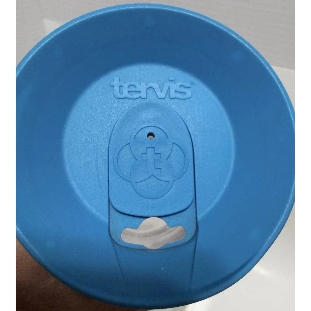 Tervis Owl Tumbler 16 oz Insulated Travel Cup Blue Lid Colorful Owls Made in USA